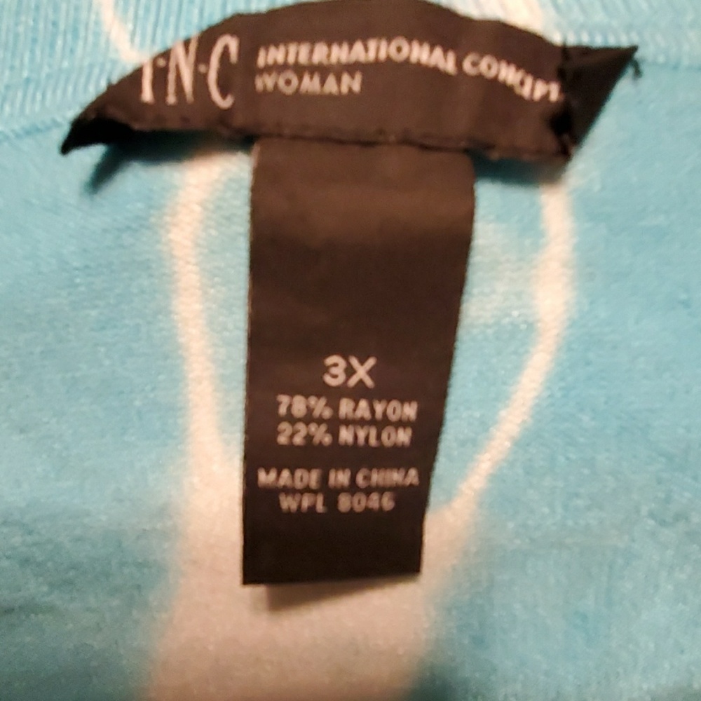 INC Women's  3X Blue Sweater - Picture 3 of 7